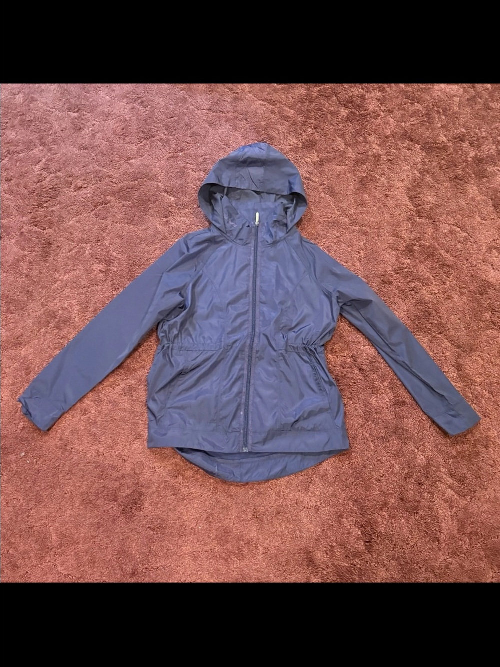 Apana Navy Blue Packable Hooded Jacket